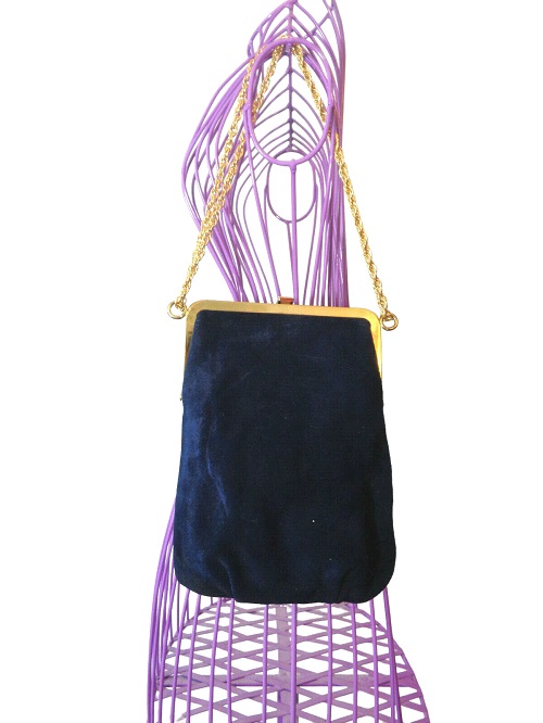 Vintage Blue Suede Leather Bag | Retro Charm For Stylish Souls