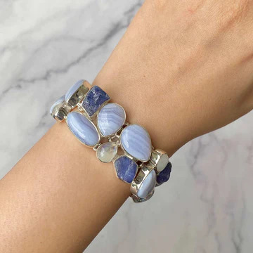 Buy Beautiful Sterling Silver Blue Lace Agate Jewelry Online At Sagacia Jewelry