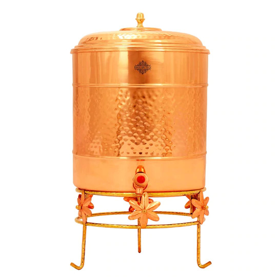 Buy Copper Water Tank Pot With Tap | 10 L Dispenser