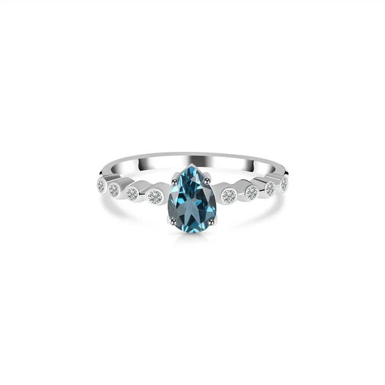 Elegant London Blue Topaz Pendant Necklace