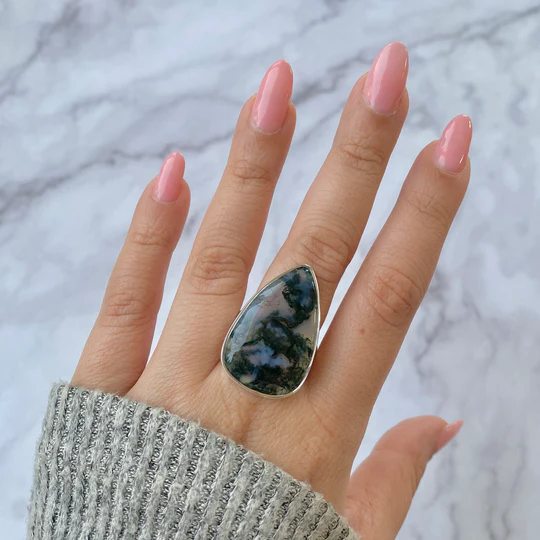 Beautiful Handmade Moss Agate Gemstone Jewelry At Best Price