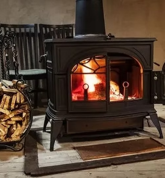 Robust Cast Iron Wood Stove For Reliable Heat
