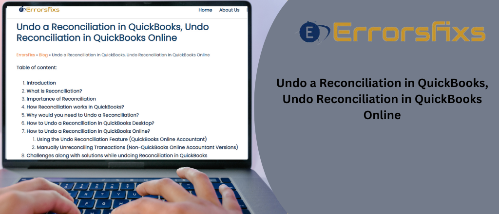 How To Undo A Reconciliation In Quickbooks Online