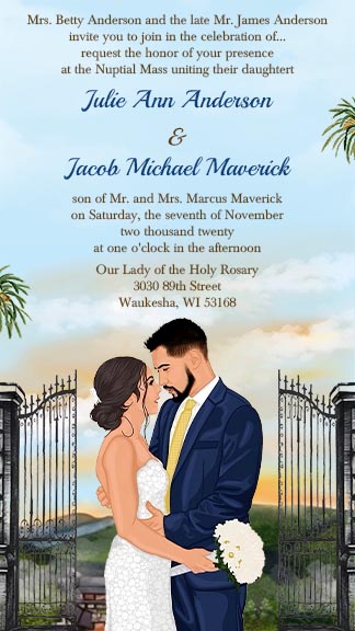 Christian Wedding Card