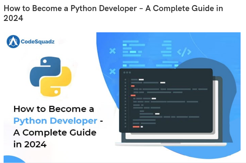 How To Become A Python Developer – A Complete Guide In 2024